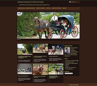 Création du site vitrine WordPress d'une école d'attelage et d'équitation de la Drôme
